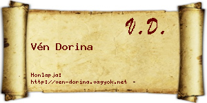 Vén Dorina névjegykártya